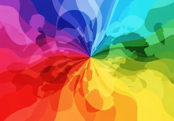 Abstract colorful spectrum representing diverse sexualities