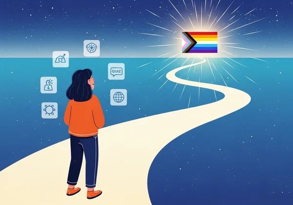 A person empowered by self-discovery, ready for new insights