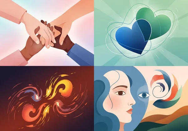 Diverse representations of different types of attraction