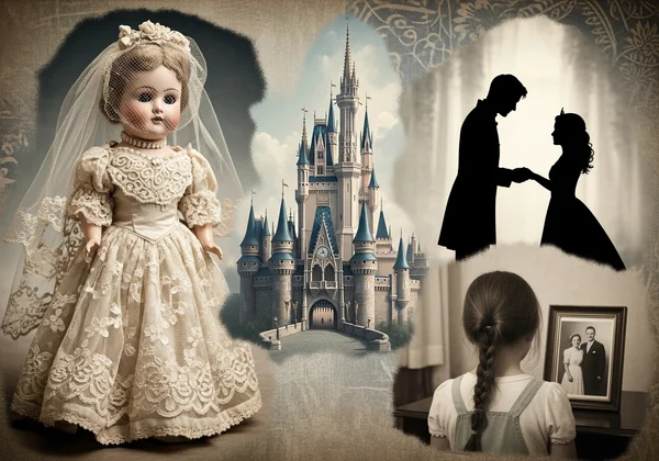 Childhood toys and media showing traditional heterosexual norms