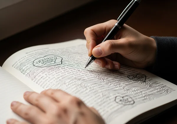 Person journaling, reflecting on their sexuality journey